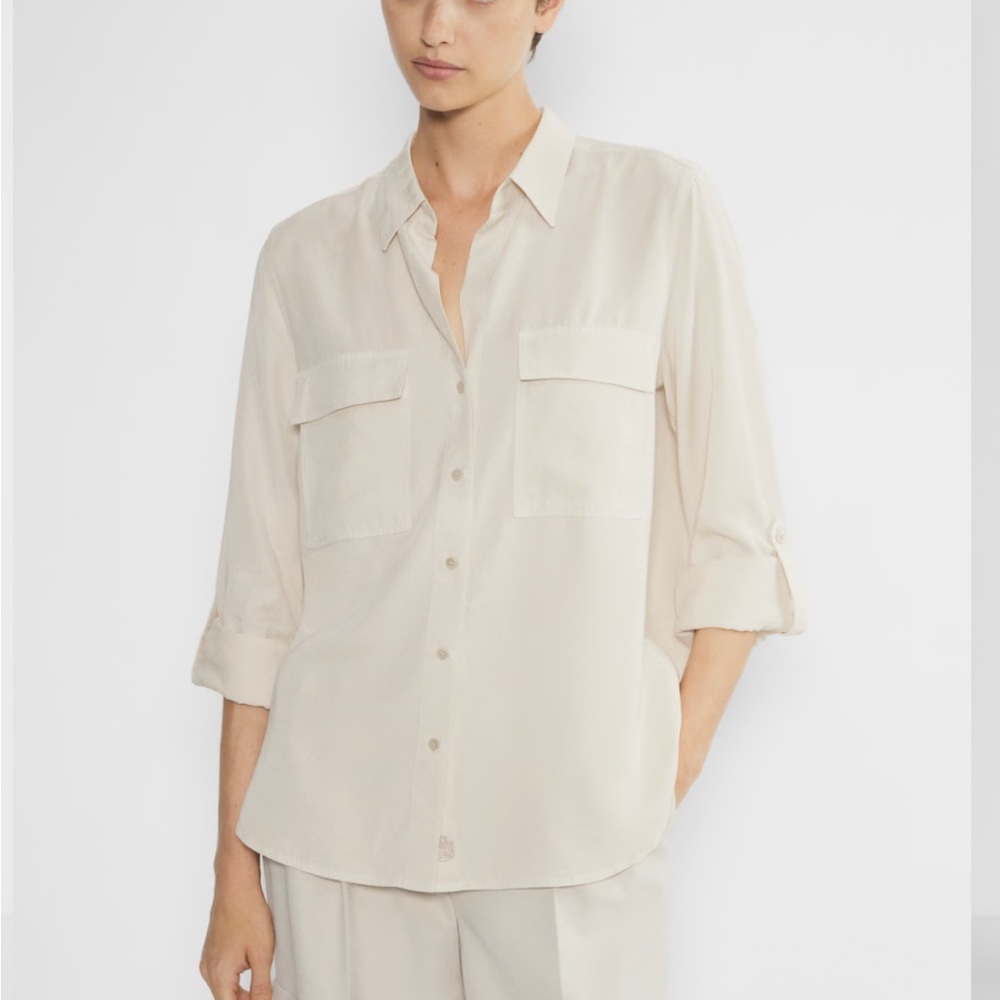 Aritzia Cream Blouse
